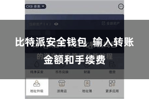 比特派安全钱包 输入转账金额和手续费
